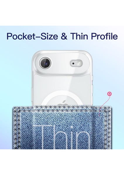 iPhone 17 Air Kılıf Magsafe Wireless Kablosuz Şarj Destekli Sert Şeffaf Darbe Emici Kapak fırsatları