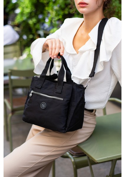 Çok Cepli Çapraz Askılı Kadın Omuz Çantası Küçük Boy Günlük HV7000 Black fiyatları