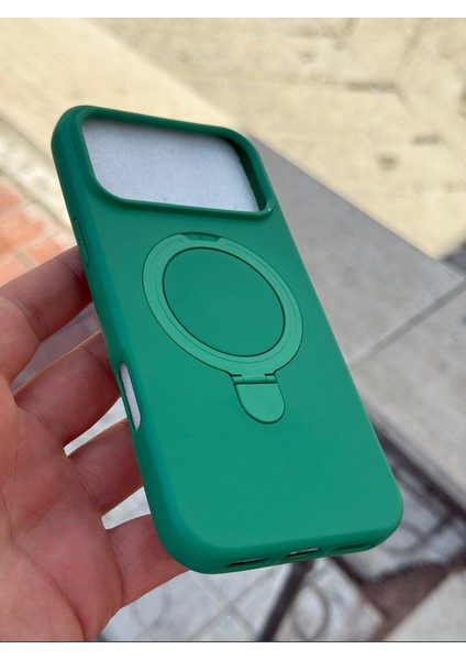 iPhone 17 Pro Max Kılıf Magsafe Manyetik Açılabilir Standlı Halka Ayarlanabilir Liquid Neon Renkli modelleri