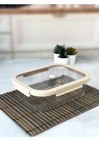 1040 ml Kilitli Cam Saklama Kabı