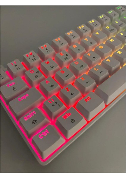 Kablolu Oyuncu Klavyesi Rgb Mekanik Klavye Uyumlu T60 + Oyuncu Mouse + Oyuncu Kulaklık modelleri