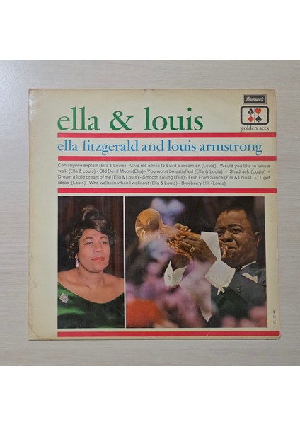 Ella Fitzgerald & Louis Armstrong - Ella & Louis - Dönem Baskı Plak - Longplay - Lp