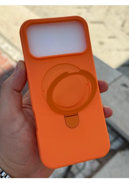 iPhone 17 Pro Max Kılıf Magsafe Manyetik Açılabilir Standlı Halka Ayarlanabilir Liquid Neon Renkli
