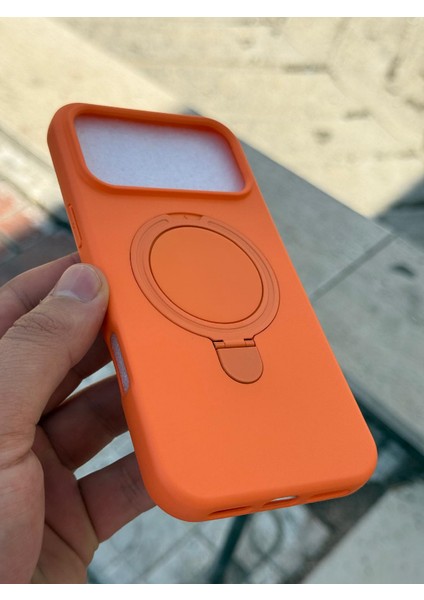 iPhone 17 Pro Max Kılıf Magsafe Manyetik Açılabilir Standlı Halka Ayarlanabilir Liquid Neon Renkli modelleri