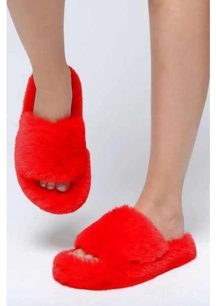 Kadın Ekstra Yumuşak Tüylü Ev Terliği 3cm fırsatları