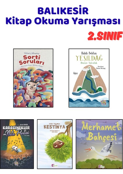 Balıkesir Kitap Okuma Yarışması 2.sınıf Kitapları, 5 Kitap Set, 2.sınıf Masal Öykü