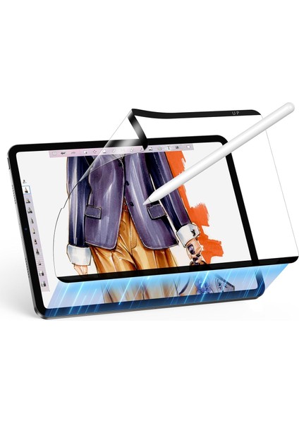 Ipad 7/8/9 Nesil 10.2 Inç Uyumlu Mıknatıslı Paper-Like Tablet Ekran Koruyucu - Tak Çıkar Nano Ekran Koruyucu