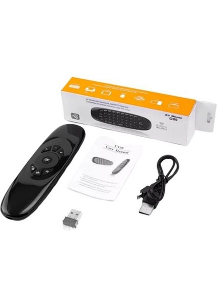 Kablosuz Fare Klavye Air C120 + Qwerty + 6 Eksen Jiroskop – Android / Pc / Smart Tv Uyumlu fırsatları