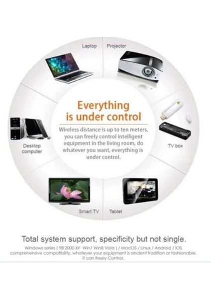 Kablosuz Fare Klavye Air C120 + Qwerty + 6 Eksen Jiroskop – Android / Pc / Smart Tv Uyumlu indirimleri