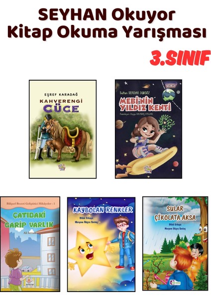 Seyhan Okuyor Kitap Okuma Yarışması 3.sınıf Okuma Kitapları, 5 Kitap Set