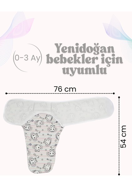 Kız Bebek Uyku Tulumu %100 Organik Pamuk Penye Kundak 0-3 Ay, Fermuarlı Yapısıyla Kolay Bez Değişimi fırsatları