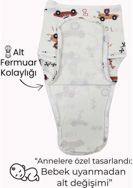 Erkek Bebek Kundak | %100 Pamuk Bebek Uyku Tulumu 0-3 Ay Yenidoğan, Alt Fermuarlı Kolay Bez Değişimi modelleri