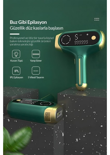 Kuvars Lamba Buz Ipl Lazer Epilasyon 999.999 Atım Ağrısız Vücut Yüz Cihazı Çok Fonksiyonlu Otomatik fırsatları