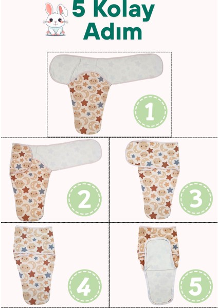 Organik Bebek Uyku Tulumu | %100 Pamuk Fermuarlı Kundak 0-3 Ay – Kolay Bez Değişimi İçin Özel Tasarım indirimleri