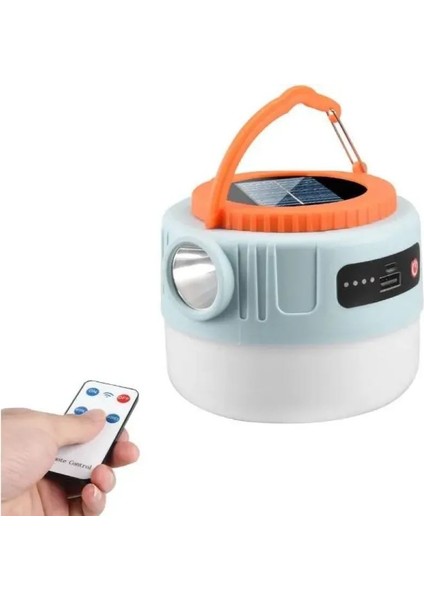 Solar LED Kumandalı Kamp Lambası