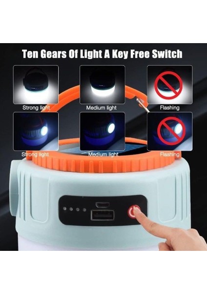 Solar LED Kumandalı Kamp Lambası fiyatları