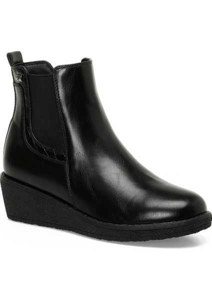 166607.Z4PR Siyah Kadın Dolgu Topuk Bot fiyatları