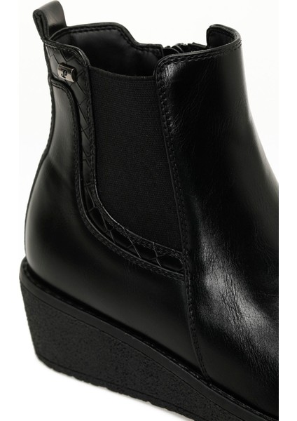 166607.Z4PR Siyah Kadın Dolgu Topuk Bot