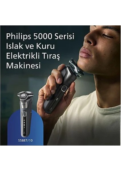 Phılıps 5000 Serisi Skin Iq Teknolojisi,tıraş Makinesi,sinekkaydı Tıraş,,ıslak ve Kuru Kullanım,hassas Düzeltici, S5887/10 fiyatları