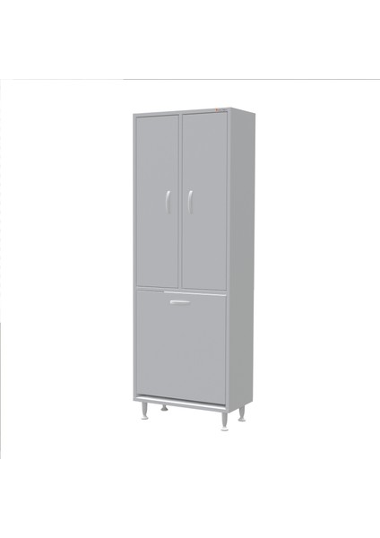 ARD-133 Inci 2 Kapaklı Kirli Çamaşır Sepetli Banyo Dolabı Muftak Dolabı Çok Amaçlı Dolap