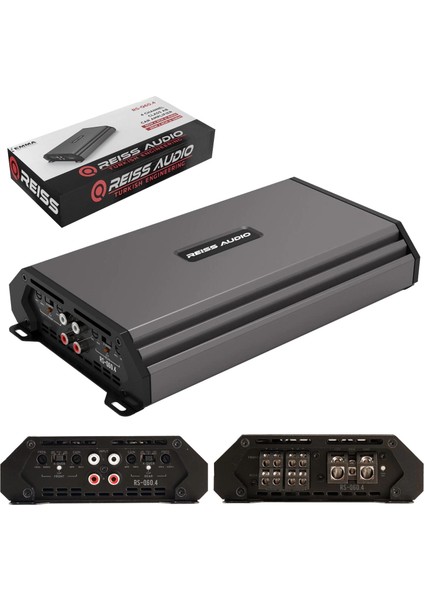 Reıss Audıo RS-Q60.4 Oto Anfi Stereo 4X60 Watt 4 Kanal