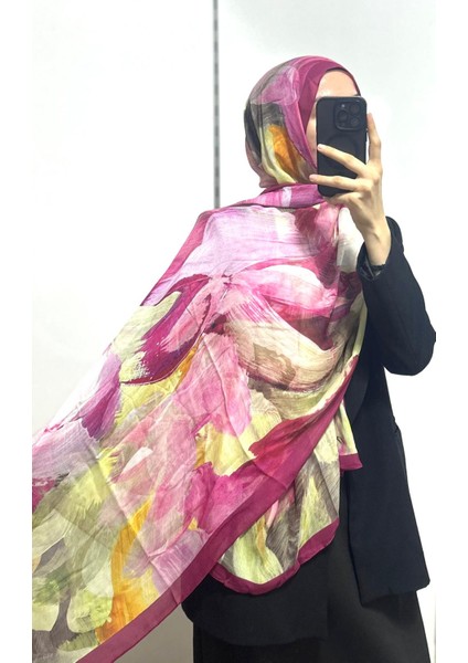 Desenli Organik Alegra Rami Şal - 5654 03