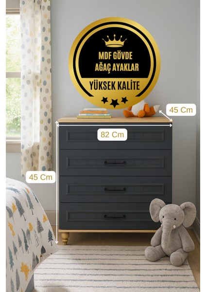 Ozan Çekmeceli Şifonyer | %100 MDF Gövde | Ağaç Ayaklar | REHAU Kaplama Membran Kaplama Çekmeceler fiyatları