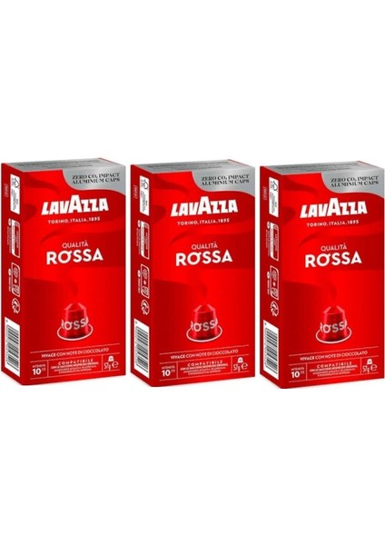Nespresso Uyumlu Qualità Rossa 57GR Alüminyum Kapsül X3