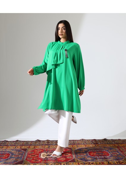 Büyük Beden Pile Kısa Tesettür Tunik modelleri