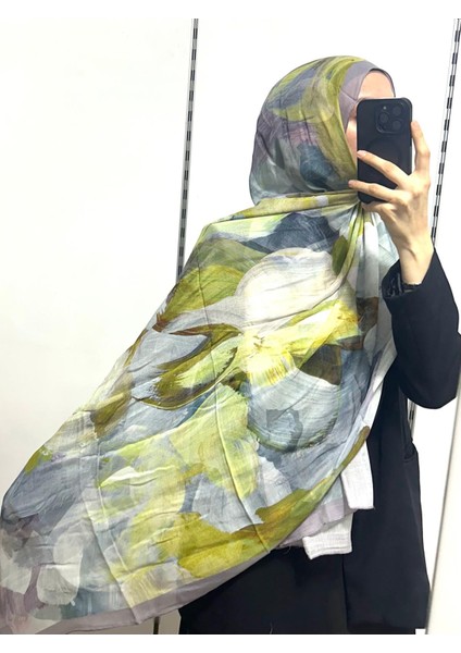 Desenli Organik Alegra Rami Şal - 5654 04