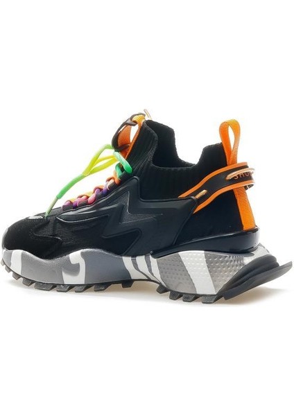 24K446-1 Kalın Taban Renkli Fashion Kadın Spor Ayakkabı