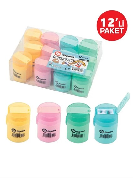 2 Adet Çift Hazneli Pastel Renk Kalemtraş P-6102 fırsatları