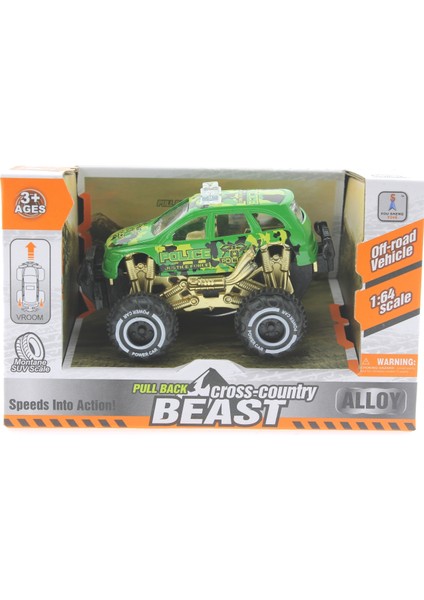 Çek Bırak Mini Off Road Yeşil Polis Aracı indirimleri