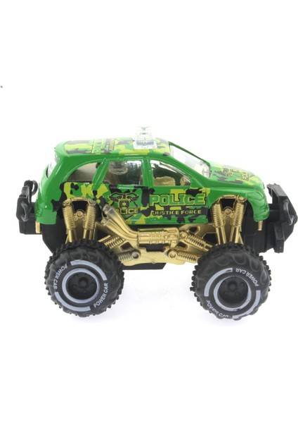 Çek Bırak Mini Off Road Yeşil Polis Aracı