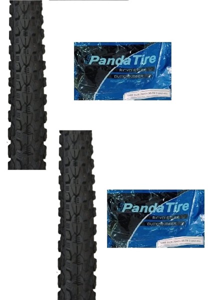 29 Jant 29X2.10 (54-622) Bisiklet Dış Lastiği D2903 x 2 Adet + Plus Panda Iç Lastik Seti