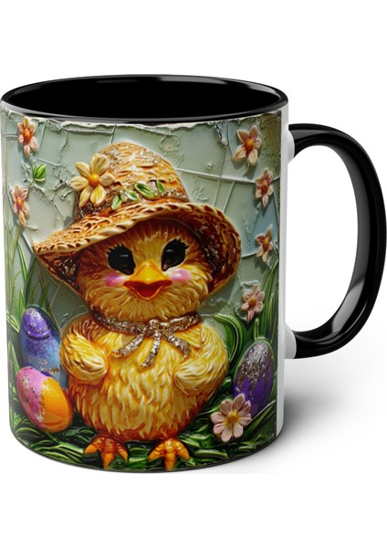 Şapkalı Ördek Baskılı Kupa