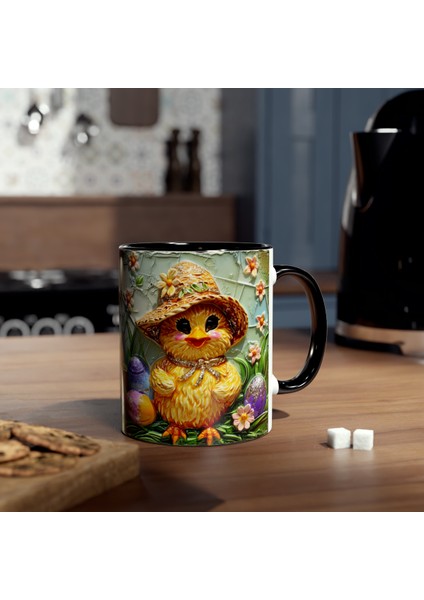 Şapkalı Ördek Baskılı Kupa