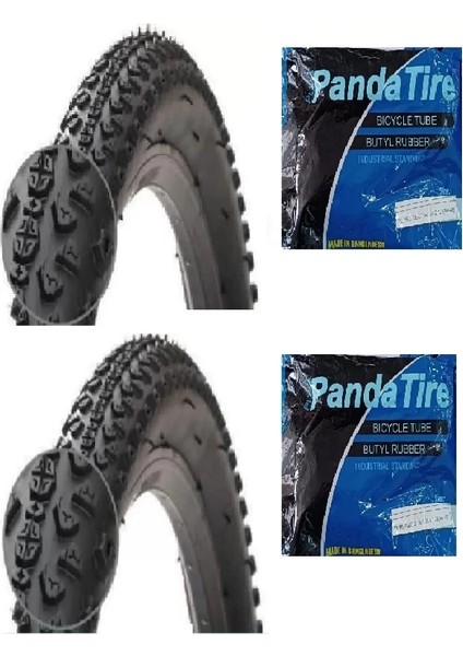 27 Jant 27,5x2.10 (54-584) Bisiklet Dış Lastiği D27568 x 2 Adet + Plus Panda Iç Lastik Seti