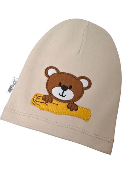 0-2 Yaş Erkek Bebe Bej Renk Ayıcık Figürlü Yazlık Bere fiyatları