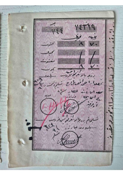 3 Adet Osmanlıca Makbuz Osmanlı Dönem.; Koleksiyonluk 1920LER Makbuzlar.; Orijinal Koleksiyonluk. fırsatları