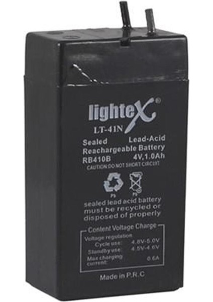 LT-41N Kuru Akü 4V 1.0AH (3.5X6.2X2CM) Işıldak Fener