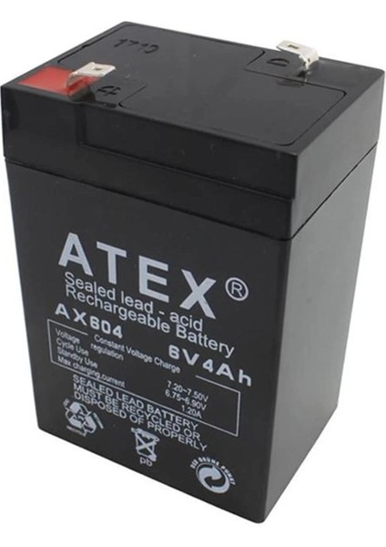 Ax-64 Kuru Akü 6V 4AH (10X7X4.5CM)