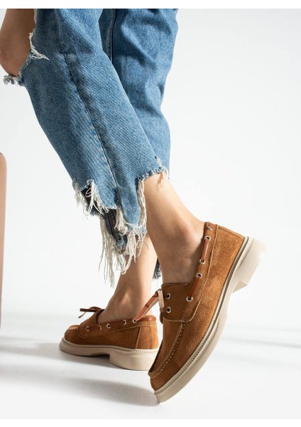 Kadın Günlük Taba Süet Loafer Ayakkabı fiyatları