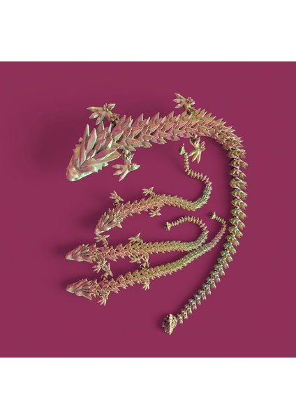 Renk Değiştiren 3D Baskı Ejderha Figürü – Hareketli Kuyruklu modelleri