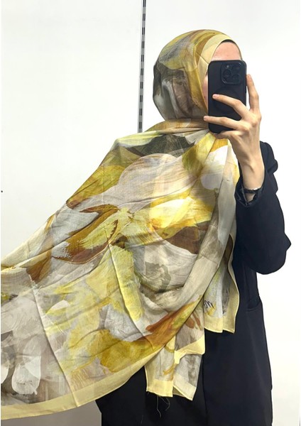 Desenli Organik Alegra Rami Şal - 5655 10