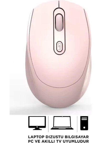 Kablosuz Mouse Zarif Tasarım Sessiz Click 2.4ghz Tüm Cihazlarla Uyumlu Optik Mouse