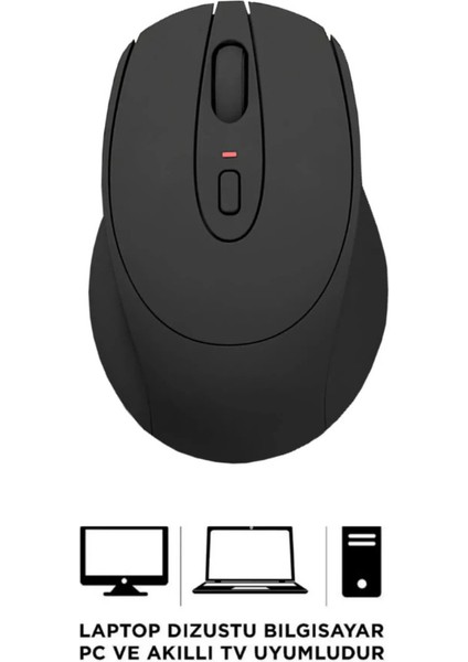 Kablosuz Mouse Zarif Tasarım Sessiz Click 2.4ghz Tüm Cihazlarla Uyumlu Optik Mouse