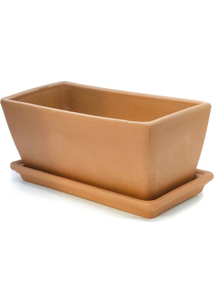 Cassetta Garda 32 cm Toprak Saksı Terracota