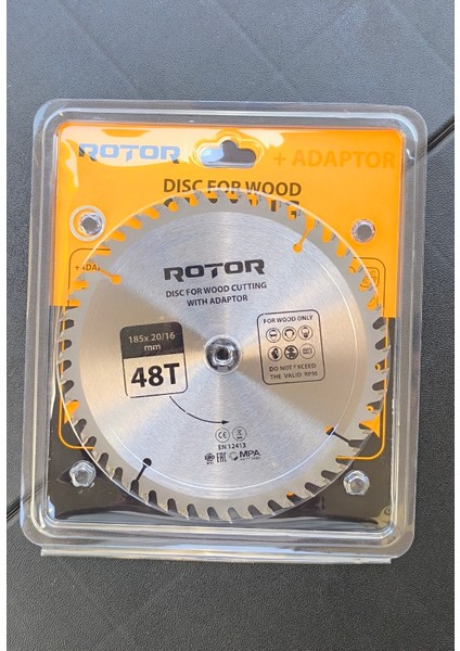 Ahşap Kesme Diski Rotor 185*20/16 Adaptörlü 48T fiyatları