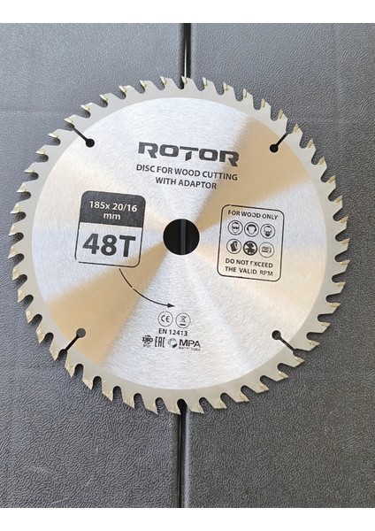 Ahşap Kesme Diski Rotor 185*20/16 Adaptörlü 48T modelleri